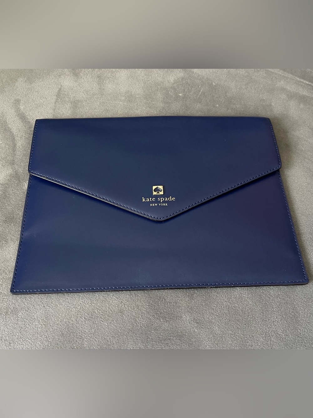 kate spade Navy Leather Envelope Clutch